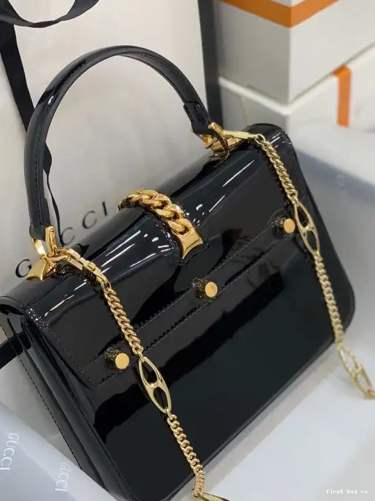 Firstbag ru HANDLE PATENT GUCCI Sylvie BAG MINI TOP LEATHER 1969 0705